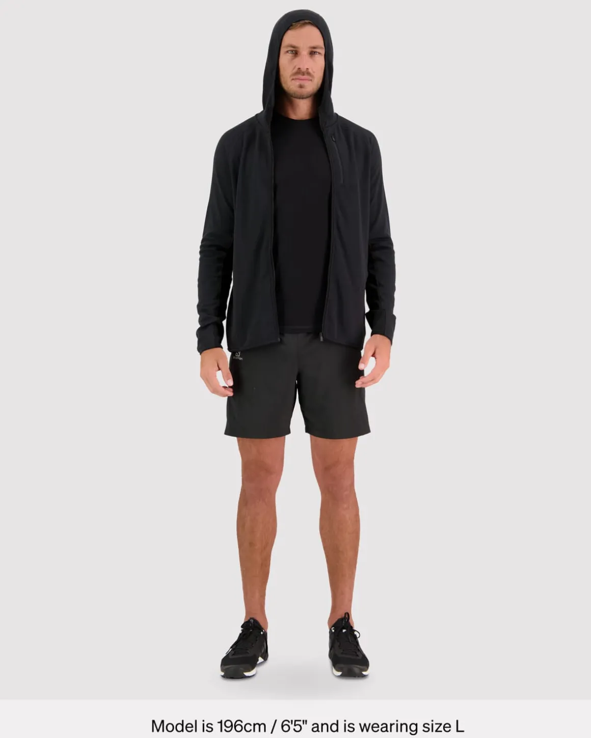 Approach Merino Gridlock Hood - Black