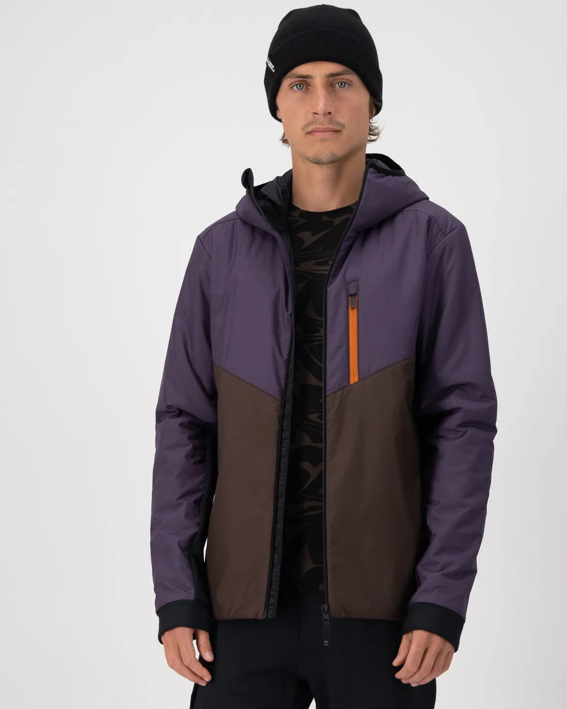 Arete Merino Insulated Hooded Jacket - Indigo / Cedar