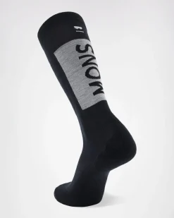 Atlas Merino Snow Sock - Black