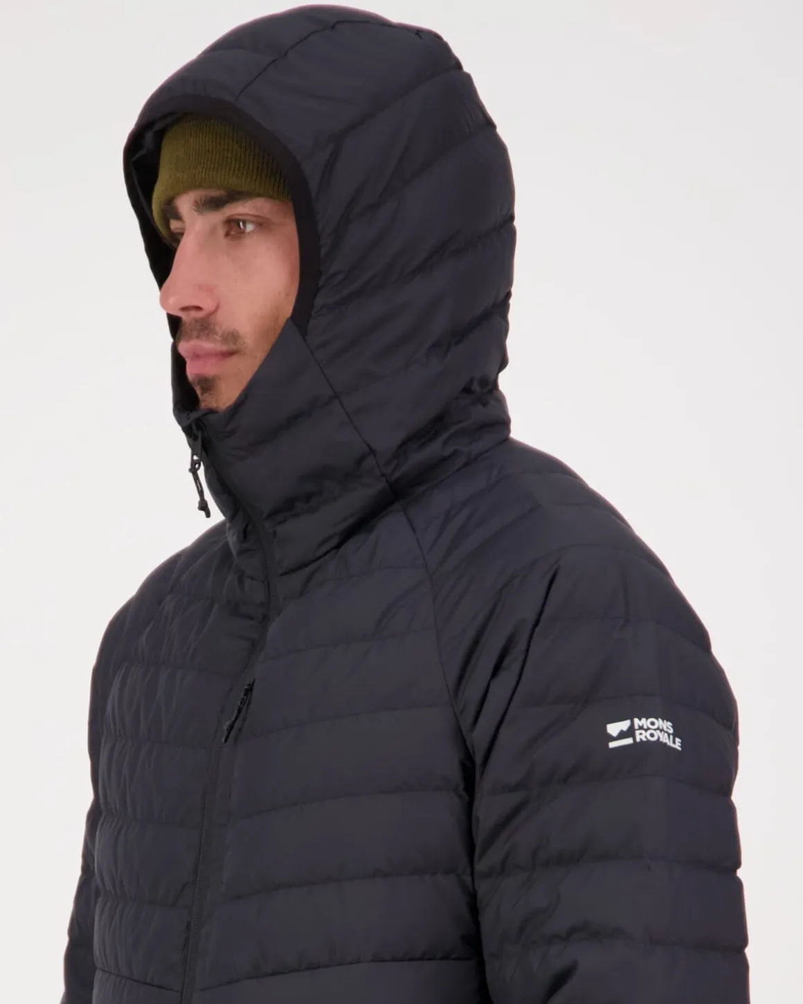 Atmos Wool x Down Insulated Hood - Black
