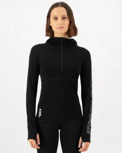 Bella Merino Long Sleeve Hood - Black