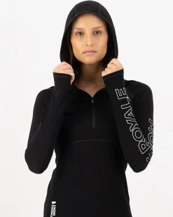 Bella Merino Long Sleeve Hood - Black
