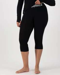 Cascade Merino Base Layer 3/4 Legging - Black