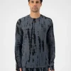 Cascade Merino Base Layer Long Sleeve - Grey Tie Dye