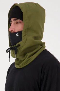 Decade Merino Fleece Hood - Dark Olive