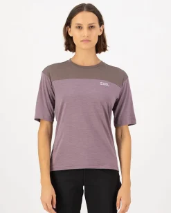 Diversion Merino Bike Jersey Short Sleeve - Mauve / Iron