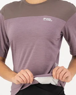 Diversion Merino Bike Jersey Short Sleeve - Mauve / Iron