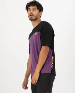 Diversion Merino Bike Jersey Short Sleeve - Boysenberry / Black