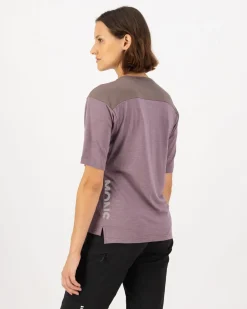 Diversion Merino Bike Jersey Short Sleeve - Mauve / Iron
