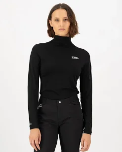 Diversion Merino Mock Neck Long Sleeve - Black