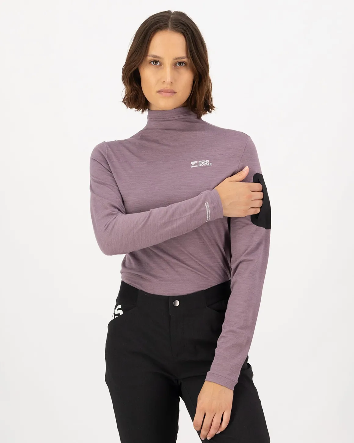 Diversion Merino Mock Neck Long Sleeve - Mauve