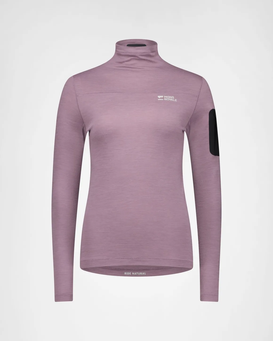 Diversion Merino Mock Neck Long Sleeve - Mauve
