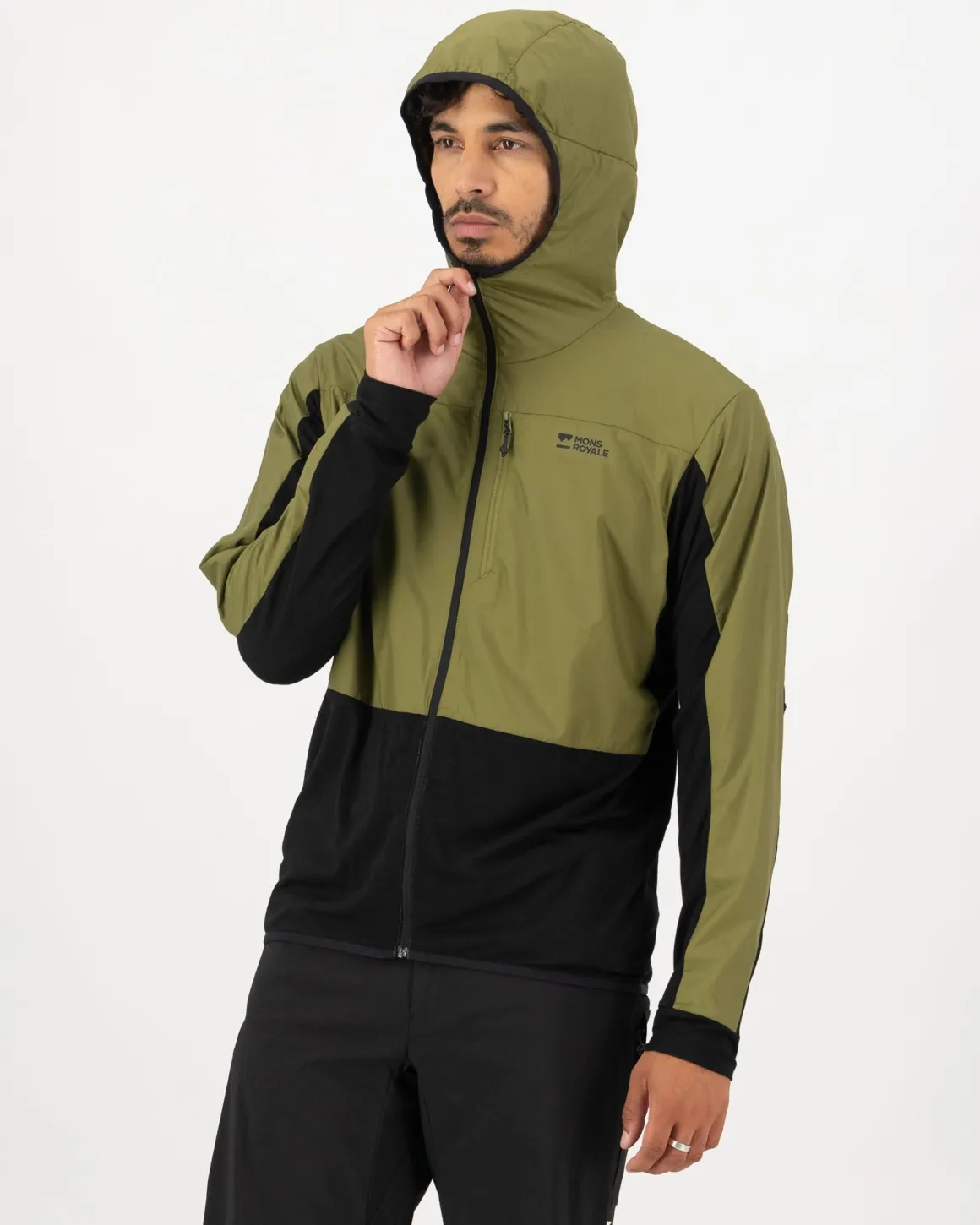 Diversion Merino Wind Jacket - Fern / Black