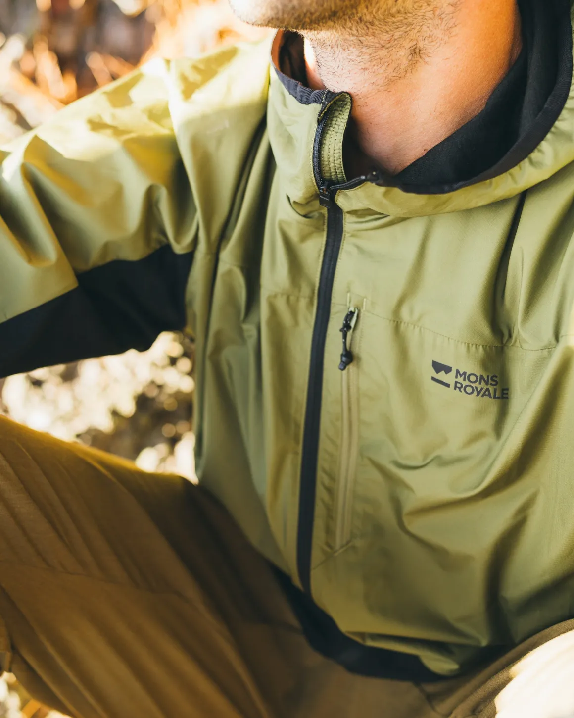 Diversion Merino Wind Jacket - Fern / Black