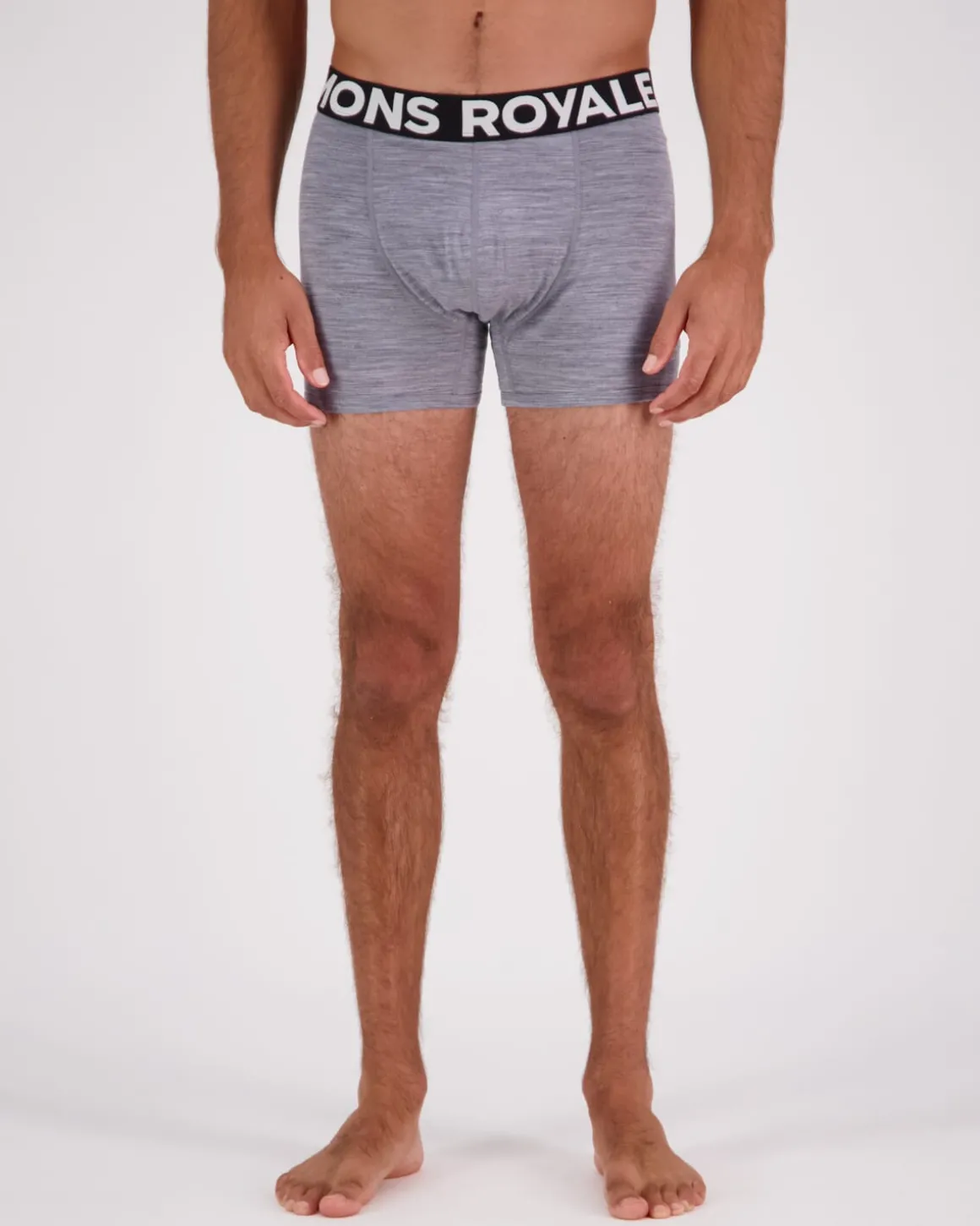 Hold 'em Shorty Merino Boxer - Grey Heather