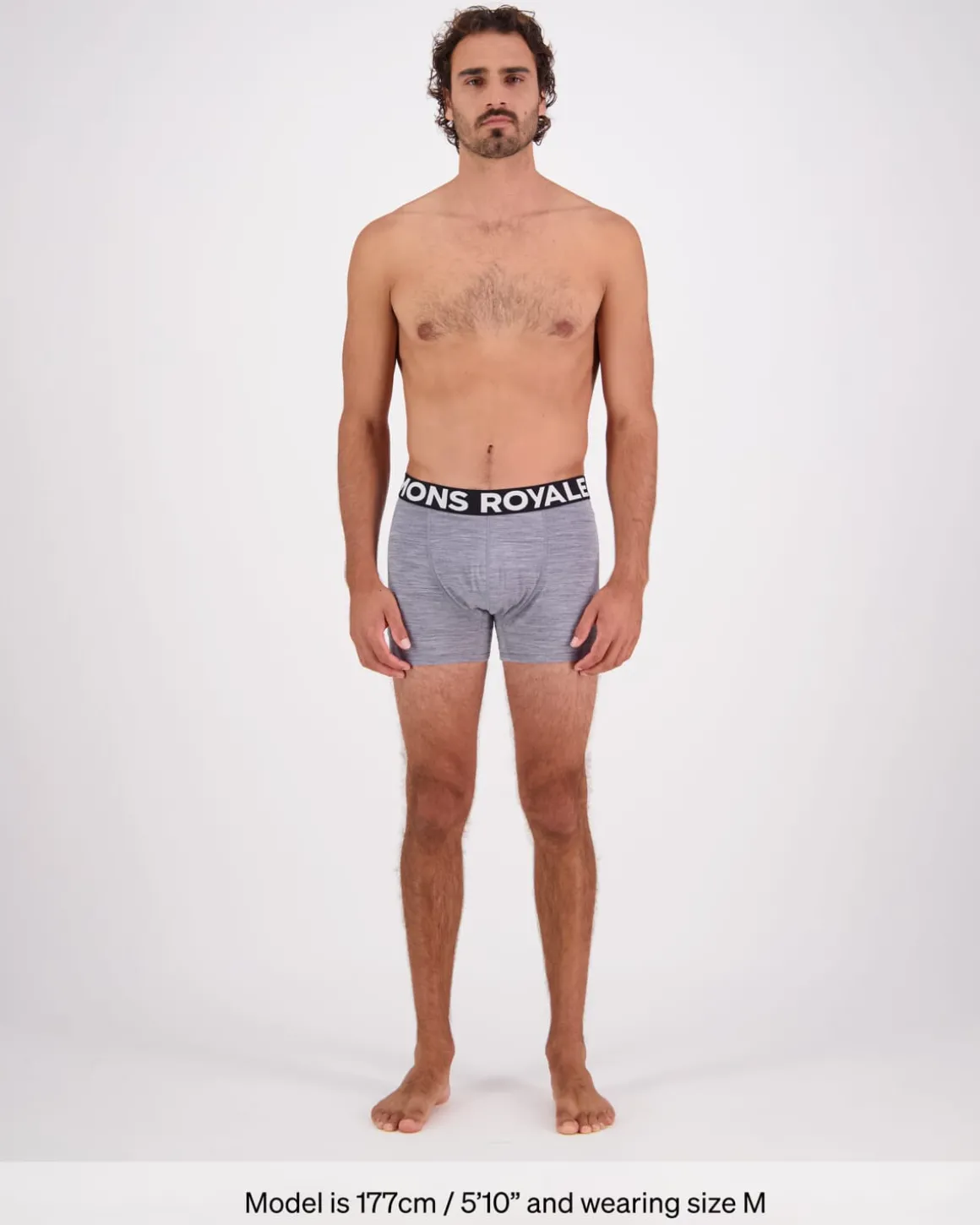 Hold 'em Shorty Merino Boxer - Grey Heather