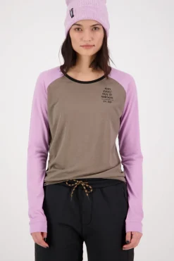 Icon Merino Raglan Long Sleeve - Orchid Dawn