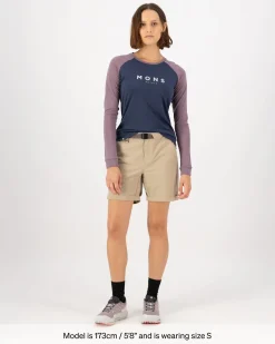Icon Merino Raglan Long Sleeve - Midnight / Mauve