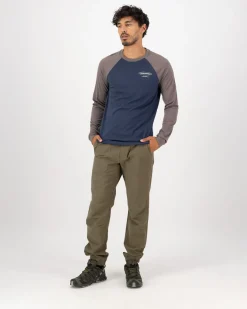 Icon Merino Raglan Long Sleeve - Midnight / Iron