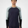 Olympus Merino Base Layer Long Sleeve - Dew / 9 Iron / Black