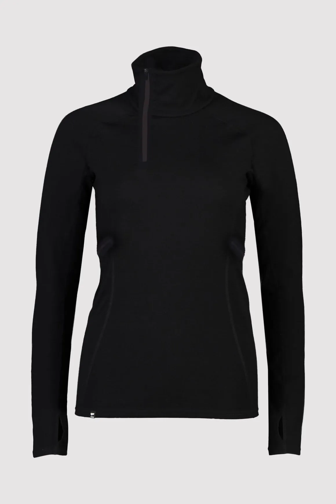 Olympus Merino Base Layer 1/2 Zip Long Sleeve - Black