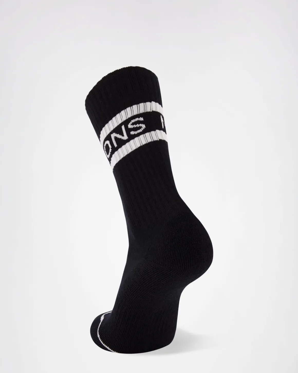 Signature Merino Crew Sock - Black / White