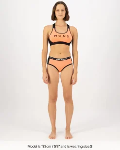 Stella Merino X-Back Bra - Punch / Black
