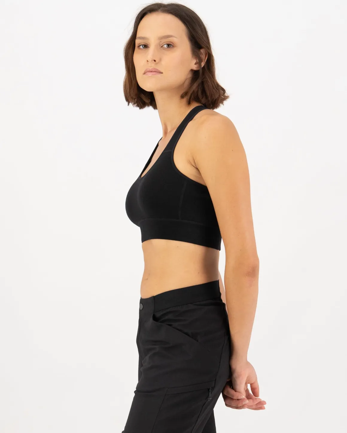 Stratos Merino Sports Bra - Black
