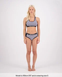Sylvia Merino Boyleg - Grey Heather / Black