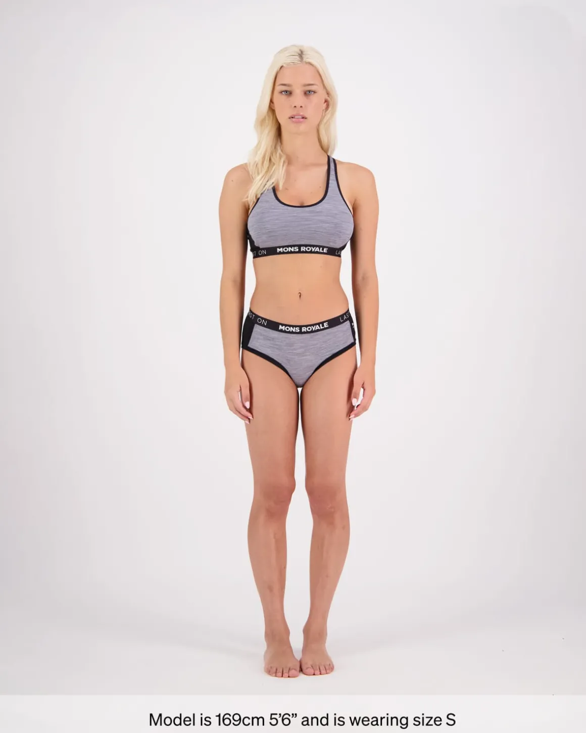 Sylvia Merino Boyleg - Grey Heather / Black
