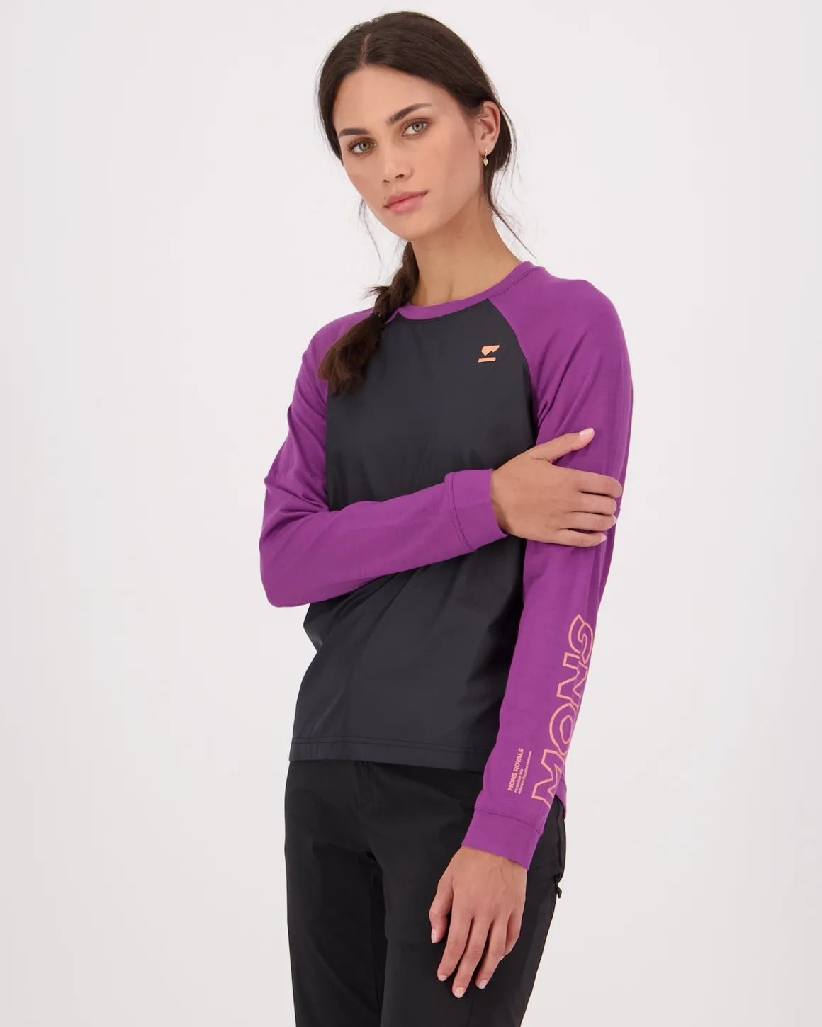 Tarn Merino Bike Wind Jersey - Black / Ultraviolet