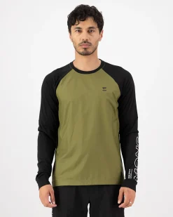 Tarn Merino Bike Wind Jersey - Fern / Black