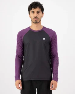 Tarn Merino Bike Wind Jersey - Black / Boysenberry