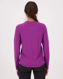 Tarn Merino Bike Wind Jersey - Black / Ultraviolet