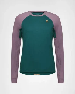 Tarn Merino Long Sleeve - Abyss / Mauve