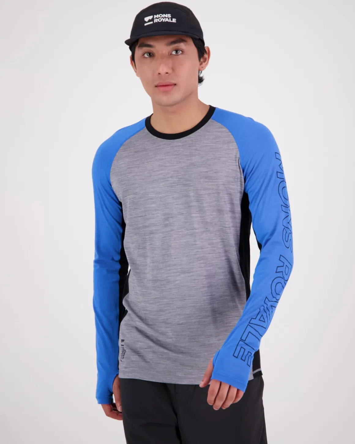 Temple Merino Long Sleeve - Blue Gravel