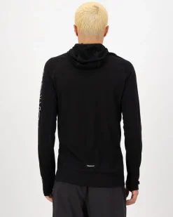 Temple Merino Long Sleeve Hood - Black