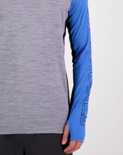 Temple Merino Long Sleeve - Blue Gravel