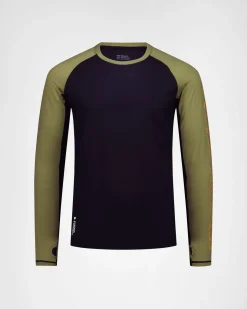 Temple Merino Long Sleeve - Fern / Black