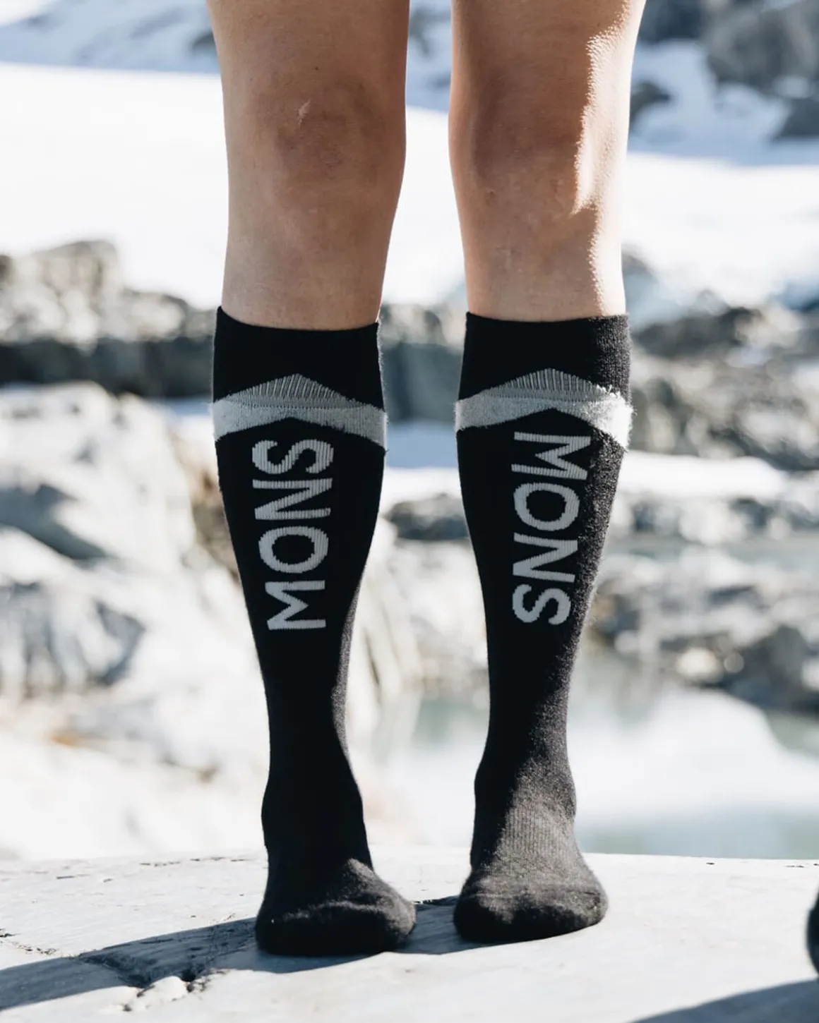Ultra Cushion Merino Snow Sock - Black