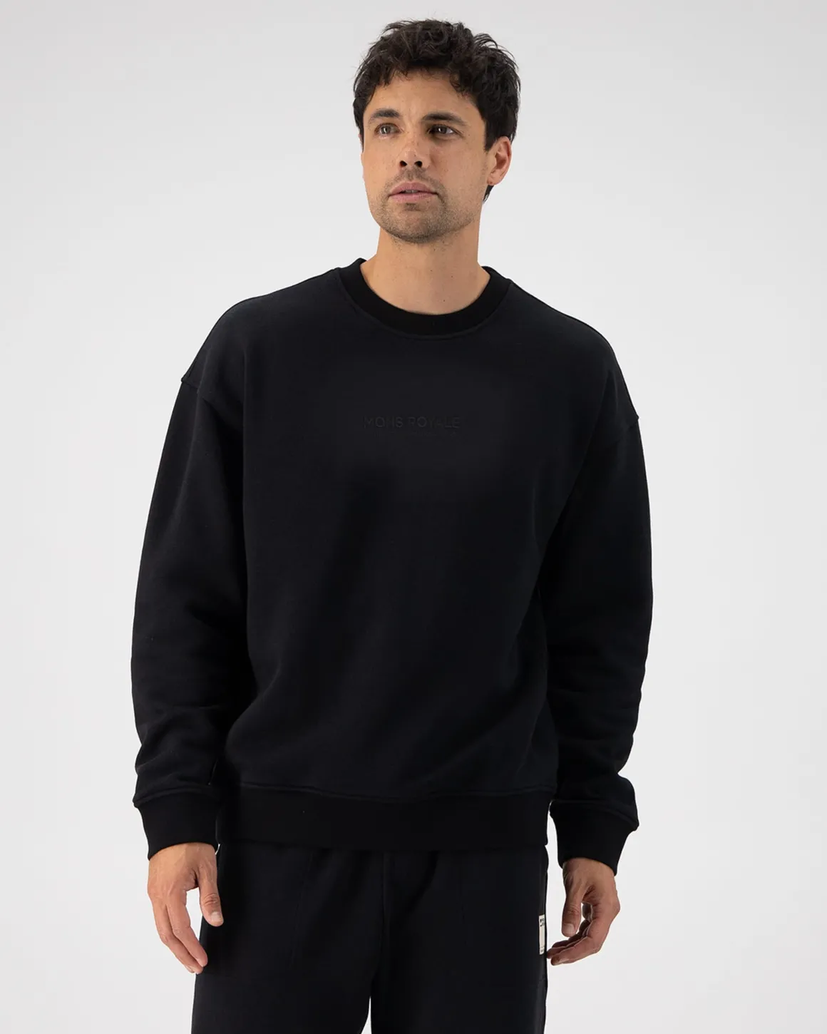 Verdant Merino Organic Cotton Crew - Black