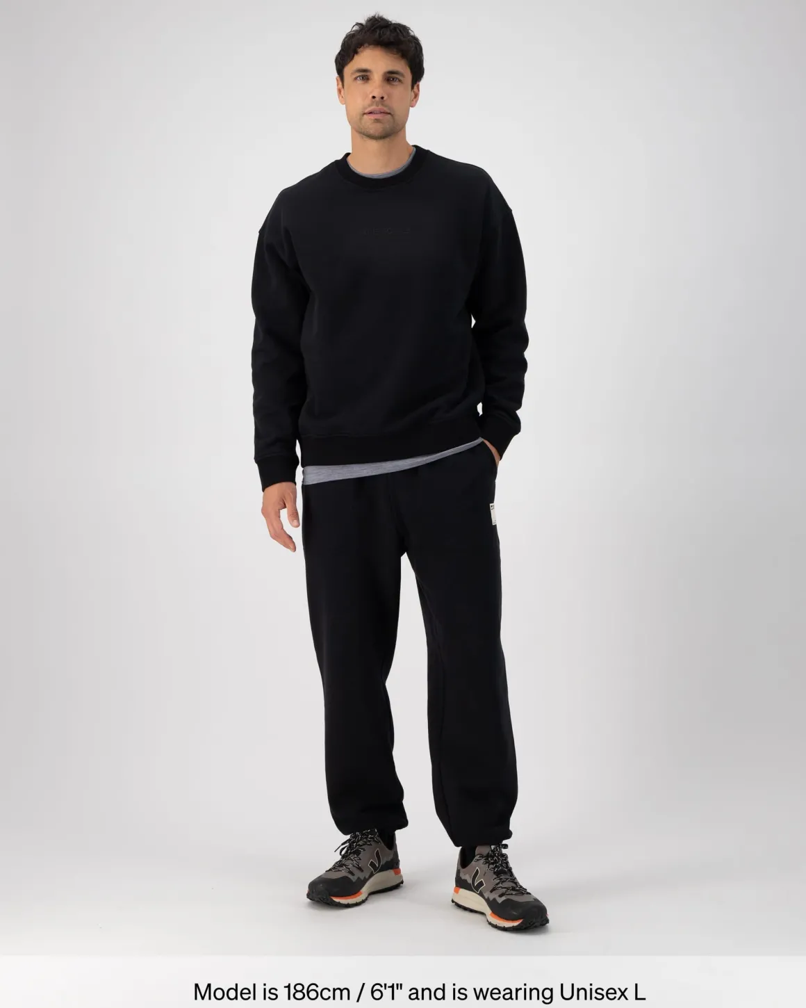 Verdant Merino Organic Cotton Crew - Black