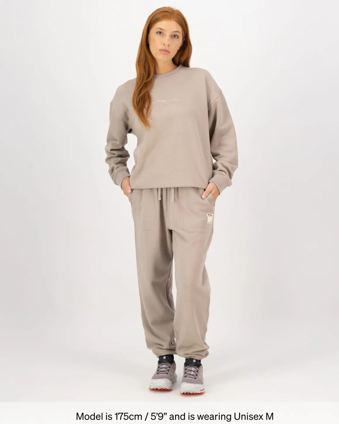 Verdant Merino Organic Cotton Crew - Taupe