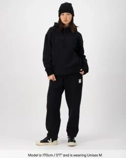 Verdant Merino Organic Cotton Hoody - Black
