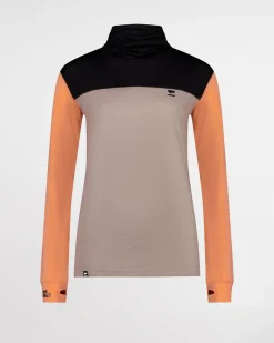Yotei Merino High Neck Long Sleeve - Punch / Cinder / Black