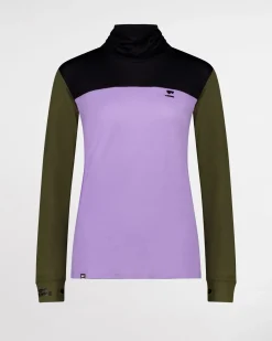 Yotei Merino High Neck Long Sleeve - Lupin / Dark Olive / Black