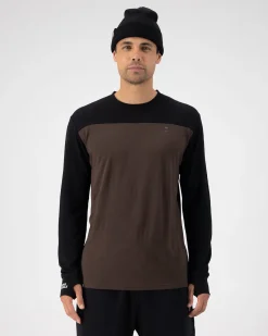 Yotei Merino Long Sleeve - Cedar / Black