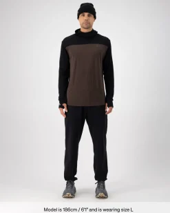 Yotei Merino Powder Hood Long Sleeve - Cedar / Black